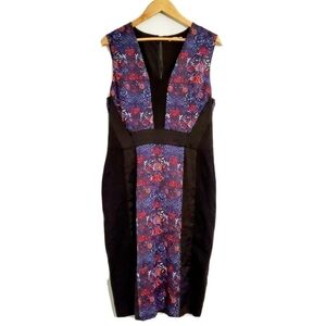 NEW Rachel Roy Black Floral Midi Dress